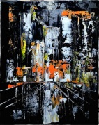 Obraz malowany ręcznie akrylami na plotnie 50 na 40 cm.