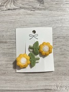 Spinki do włosów szydełkowe kwiatki handmade