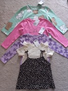 H&M 5 bluzeczek dziewczęcych r.98/104