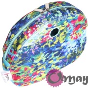 Turkusowy organizer do Obag MOON LIGHT kwiaty granat róż 2 kieszenie OMAY