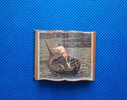 Magnes na lodówkę fragment obrazu rybak w łodzi