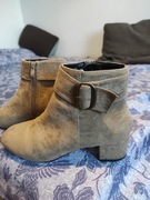 Botki brązowe  zamszowe