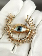 NOWA Broszka oko z cyrkoniami elegancka