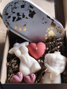 Zestaw świec sojowych handmade – świece BODY + serce | idealny prezent