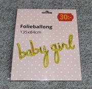 Balony "Baby Girl" baby shower urodziny 135x84cm