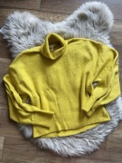 Żółty musztardowy golf sweter H&M jesień zima xs