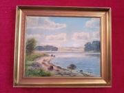 Stary obraz na płótnie BORGE RUUD NIELSEN (1925 -1998)