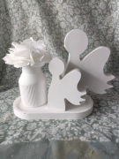 Podstawka wazon wazonik duży anioł ozdoba figurka