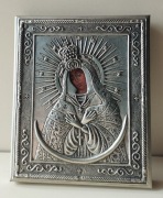 Ikona Matka Boska Ostrobramska – Metaloplastyka K.K. Łódź – Srebrzona