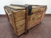 Skrzynia drewniana Kufer Vintage Stolik 75x60x40