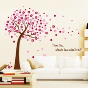 Naklejka na ścianę, kwitnące drzewo, kwiaty