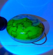 Klosz do lampy sufitowej, szkło uranowe, art deco