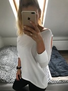 Bluzka z rękawami 3/4 z wycięciami