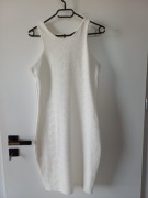 Mohito, Kremowa sukienka damska z zamkiem z tyłu w bardzo dobrym stanie, M