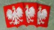 Naszywka godło orzeł Polska 90x75 mm 3 sztuki