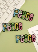 NAKLEJKA NASZYWKA ŁATKA NAPIS PEACE 1 SZTUKA