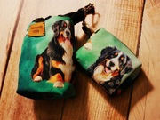 Zestaw saszetka na smaczki i woreczki # Berneński pies pasterski
