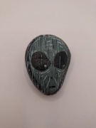 Ręcznie malowany kamień ufo kosmita obraz obrazek na kamieniu 