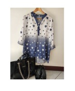 letnia zwiewna  tunika przewiewna bluzka tunika rozszerzana serduszka ombre