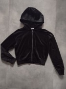 Bluza welurowa czarna dziewczęca 146/152