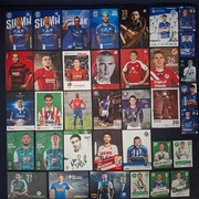 Gwiazdy EKSTRAKLASY i polskiej ligi karty klubowe z autografem