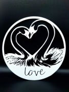 Łabędzie – Dekoracja 2D na Ścianę