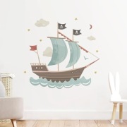 Naklejka ścienna statek piracki 30 x 60 cm