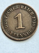 Niemcy Cesarstwo Niemieckie - 1 fenig, pfennig 1910 - mennica A