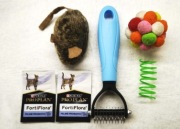 Furminator grzebień zgrzebło sierść kołtuny, kot pies, zabawki, FortiFlora