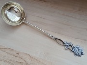 POSREBRZANA CHOCHLA ŁYŻKA WAZOWA FINLANDIA RÓŻA