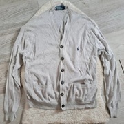 Sweter Kardigan Polo Ralph Lauren Rozmiar XL Szary Oryginalny