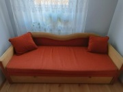 Rozkładana kanapa sofa łóżko z pojemnikiem na pościel 