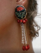 Kolczyki kwiat z koralikami ZARA