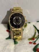 Zegarek męski Geneva bransoleta złota tarcza elegancki kwarcowy