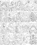 MEGA PAKIET 40 kolorowanek „DINOZAURY” – plik PDF do druku