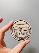 Duży magnes ręcznie wykonany handmade rybka hk living home H&M