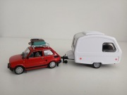 Fiat 126p bis + przyczepka niewiadów 126 