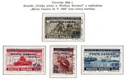 EMIGRACJA, Fi 338 P-T, SERIA 4 znaczków stemplowanych bez kleju