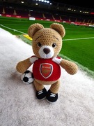 Miś Arsenal, wykonany na szydełku 37cm! 