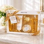 Nowy zestaw kosmetyków do kąpieli GLOSS Luxury Argan Oil prezent świeczka