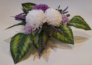 KWIATY I WIĄZANKI NA CMENTARZ, BIAŁO-FIOLETOWO