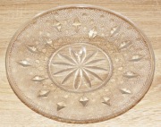 Talerz patera Romby guziczki, szkło prasowane Ząbkowice Eryka Trzewik-Drost