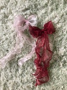 Modna spinka do włosów NOWA kokarda bordowa/róż