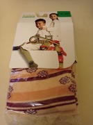 Nowe rajstopy wzorzyste dla dziewczynki GATTA 116-122 pomarańczowe