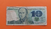 Banknot 10 złotych 1982 r Seria B