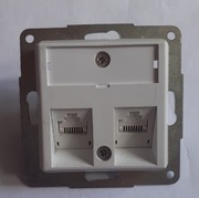 Gniazdo RJ45 Podwójne skośne Polo Optima- Używane