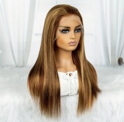 Peruka z włosów naturalnych 60 cm 180% gęstości lace front