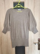 427. Bluzka dzianinowa krótki rękaw kolor fango rozmiar S