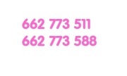 Złote numery para: 662 773 511 i 662 773 588