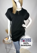 Czarna dzianinowa tunika krótka sukienka Tommy Hilfiger XS 34 100% bawełna